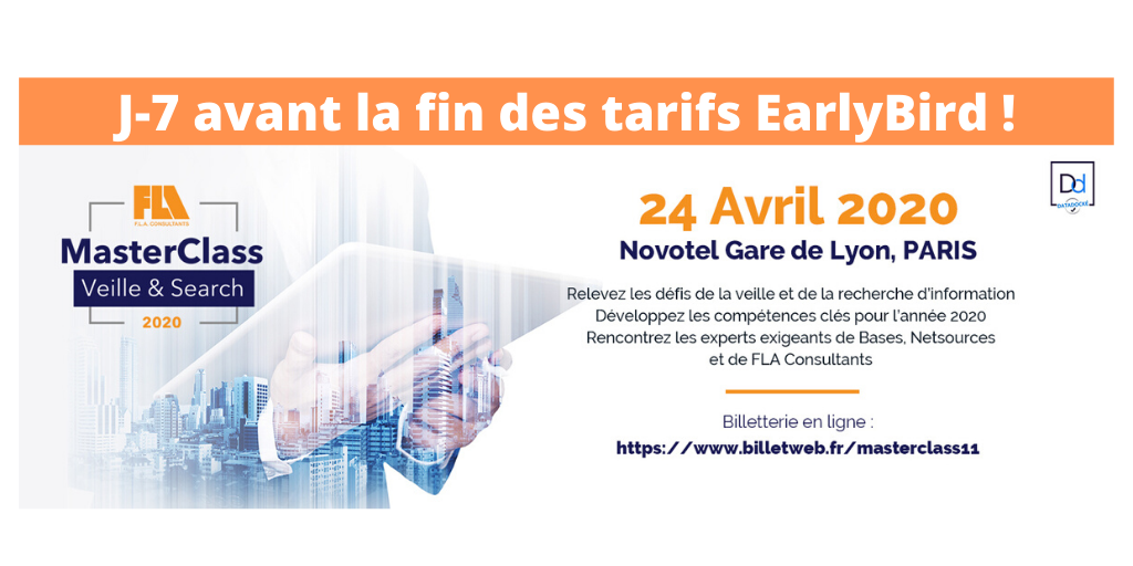 J 7 avant la fin des tarifs EarlyBird